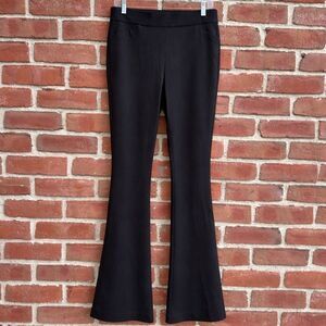 White House Black Market $120 Pull On Skinny Flare Pants Black Womens 10 NEW